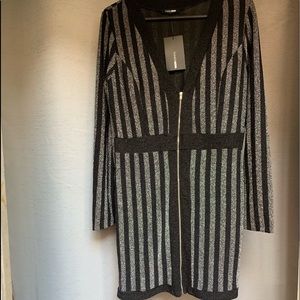 NWT FashionNova Striped Long Sleeve Dress w/Zipper